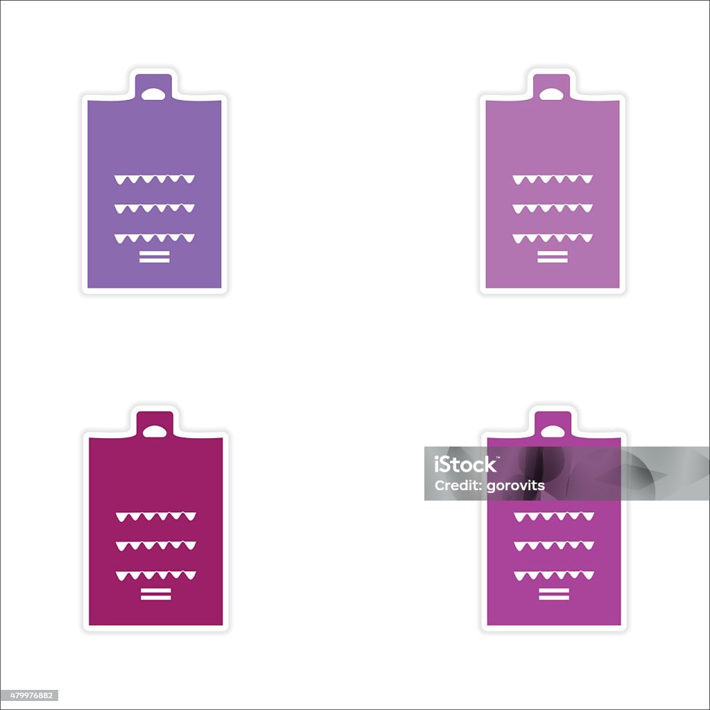 Sticker Assembly Assembly Realistic Sticker Design On Paper Documents Stock Illustration ...