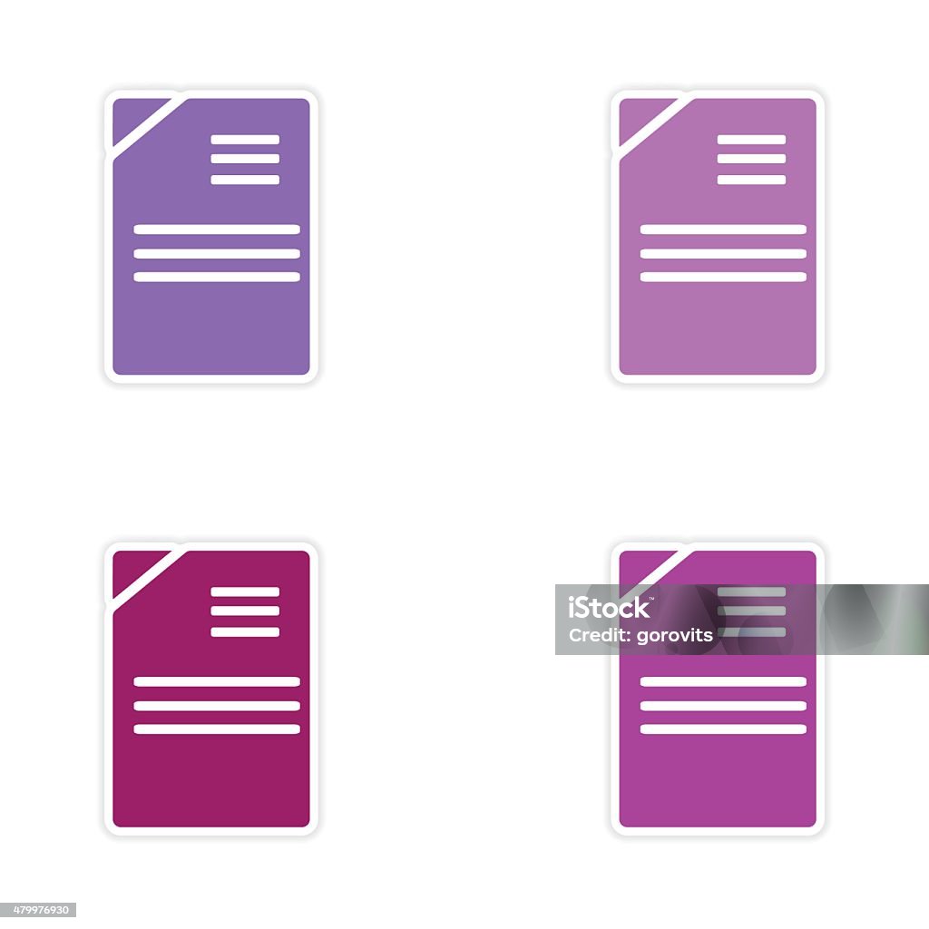Sticker Internal Document Assembly Realistic Sticker Design On Paper Documents Stock Illustration ...