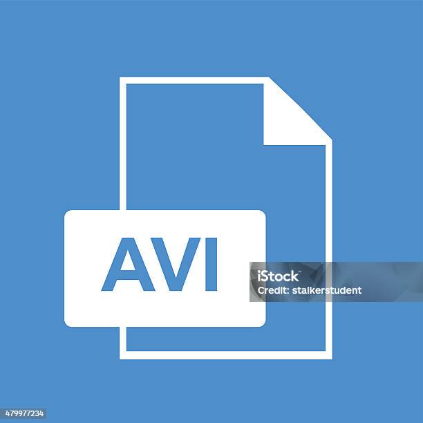 Avi File Icon Stock Illustration - Download Image Now - 2015, Business, Business Finance and Industry