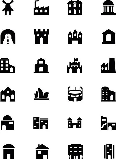 Vector illustration of Building Vector Icons 4