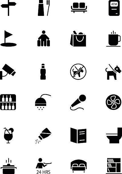 hotel und restaurant vektor-icons 7 - wine rack illustrations stock-grafiken, -clipart, -cartoons und -symbole