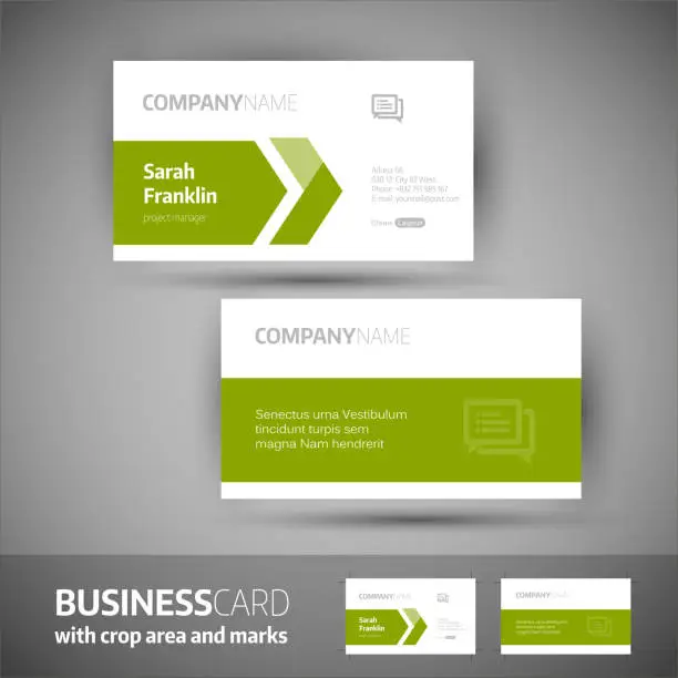 Vector illustration of Business card template - elegant vector illustration