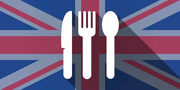 istock United Kingdom flag icon with a cutlery 479982340