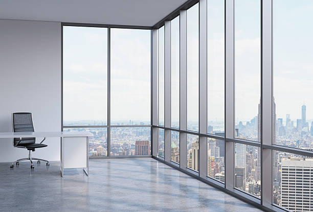 istock workplace in a corner panoramic office in New York City 479986268
