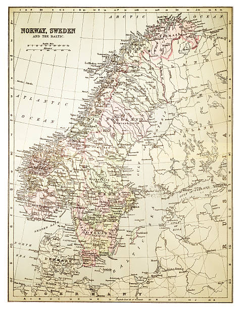 istock Map of Norway and Sweden 1894 479987096