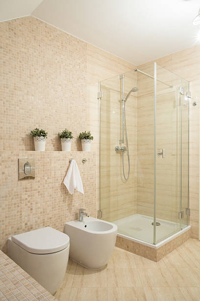 istock Shower with glass door 479990236