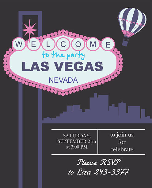 лас-вегас - welcome to fabulous las vegas sign stock illustrations