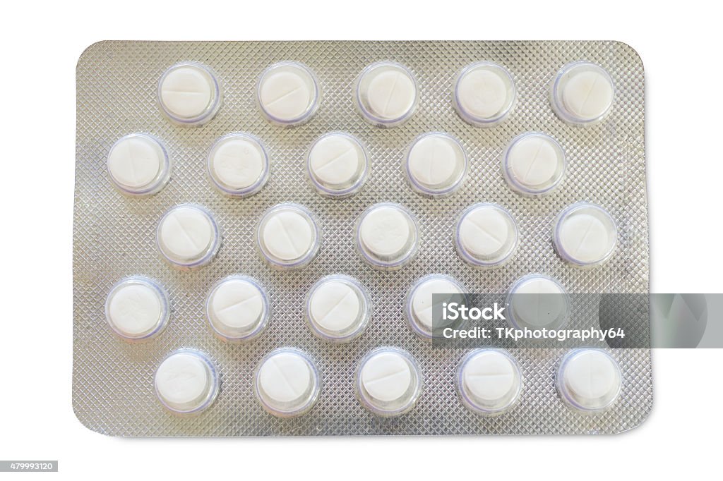 Single Blister Pack with Pills Single Blister Pack with tablets isolated on white Background 2015 Stock Photo