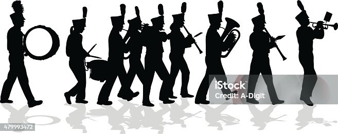istock Marching Band Silhouette Full Lineup 479993472