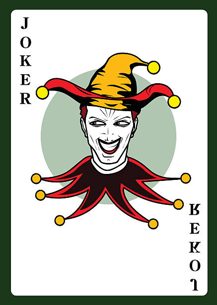 Joker playing card Joker playing card vector texas hold em illustrations stock illustrations
