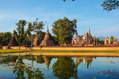 buddha at srisatchanalai sukhothai thailand