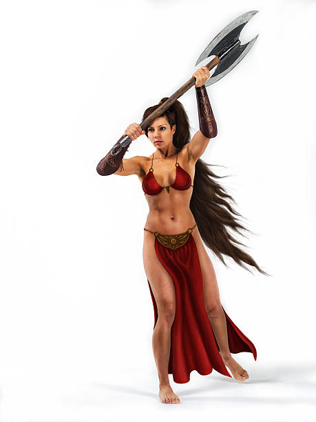 istock Warrior - woman with an axe 480006812