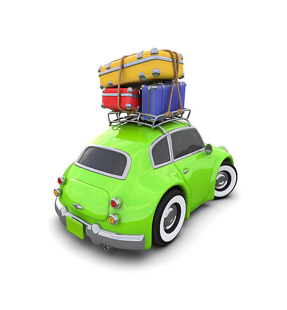 istock Travel in a small retro car. 480006968