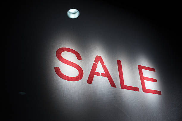 istock illuminated word sale in dark shopfront 480009494