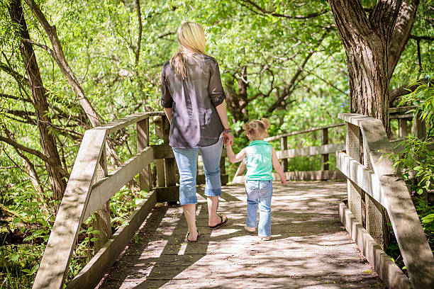 istock Mother and daughter in forest 480011870
