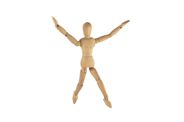 istock Wooden figure cheerful. 480012804