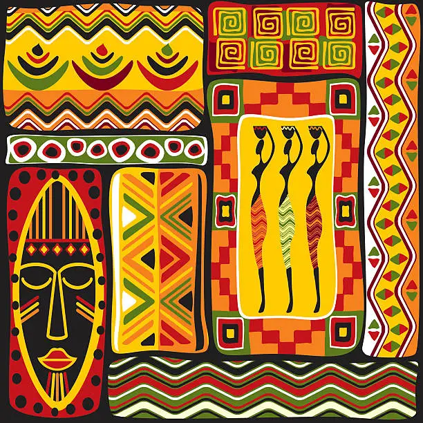 Vector illustration of African design elements
