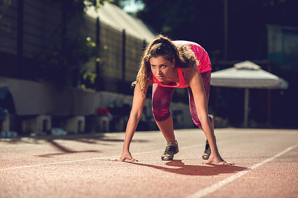 Woman run training outdoors