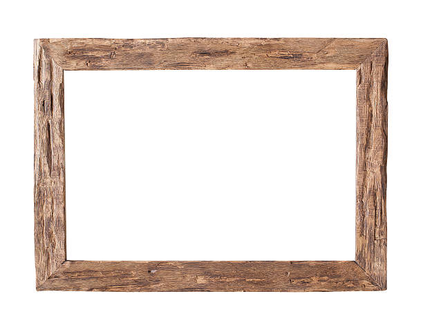 Wooden Frame Rustic wood frame isolated on the white background with clipping path construction frame stock pictures, royalty-free photos & images