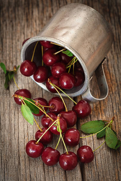 istock Sweet cherries  in a vintage bowl 480030550