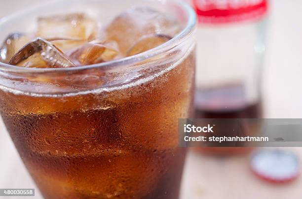 A Glass Of Cold Coke Stock Photo - Download Image Now - 2015, Bottle, Close-up