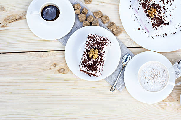 istock Delicious chocolate cake on plate on table on light background 480035422