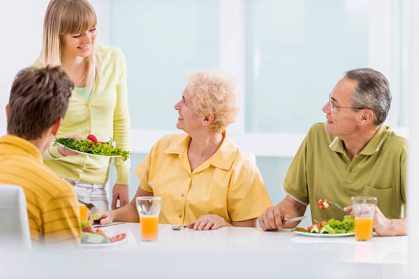istock Happy family having lunch together. 480039760