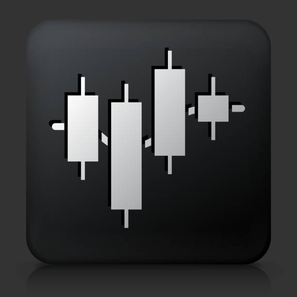 Black Square Button with Input and Output Chart Black Square Button with Input and Output Chart. This royalty free vector image features a white interface icon on square black button. The vector button has a bevel effect and a light shadow. The image background is dark grey and the button has a light reflection. infographic vector input output stock illustrations