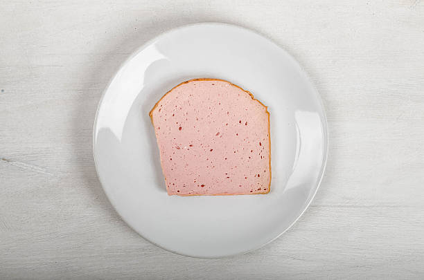 Leberkaese on a wooden table
