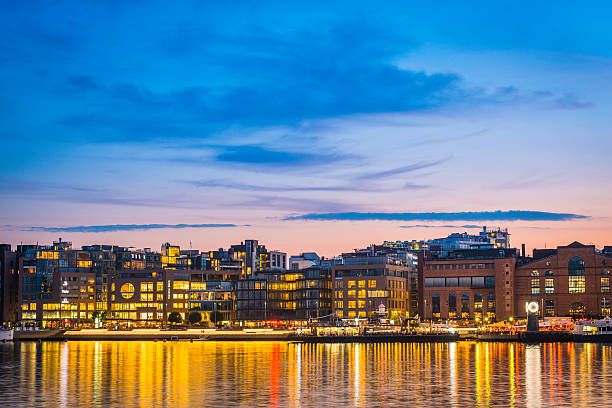 istock Oslo bars restaurants Aker Brygge waterfront harbour illuminated sunset Norway 480048824