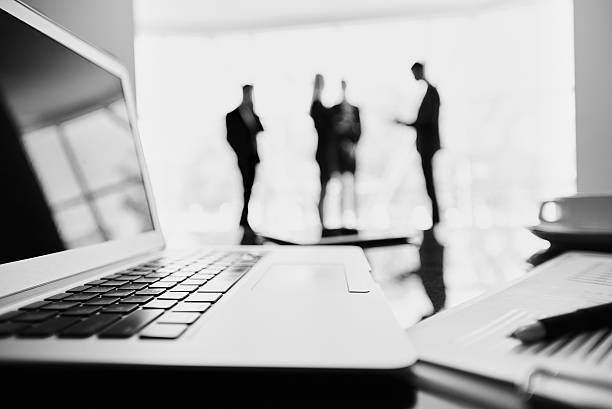 istock Laptop in meeting room 480051560