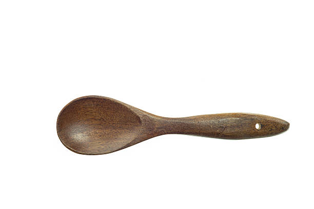 istock Big cooking wooden spoon ladle isolated on white 480061818