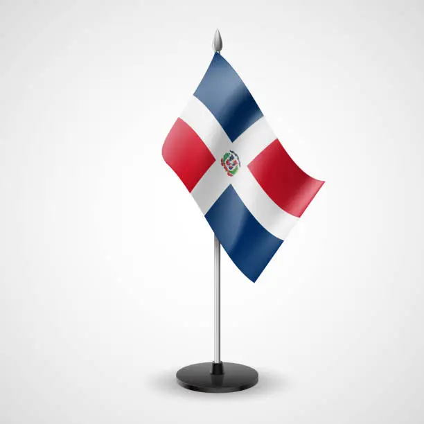 Vector illustration of Table flag of Dominican Republic