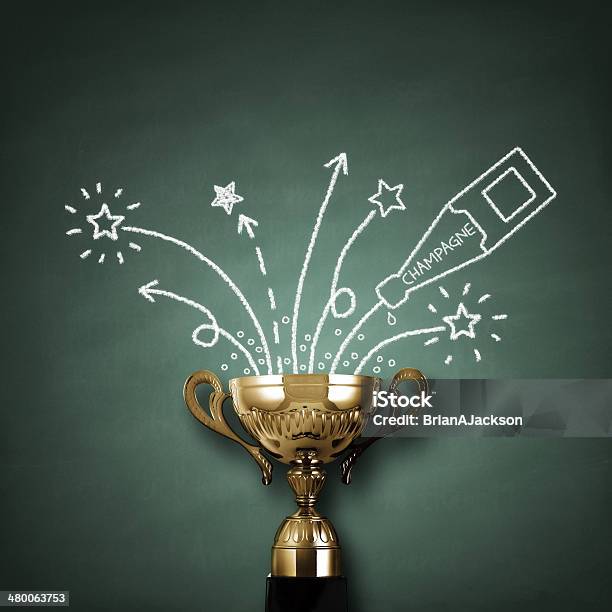 Los Ganadores Trophy Foto de stock y más banco de imágenes de Champán - Champán, Premio, Ganar