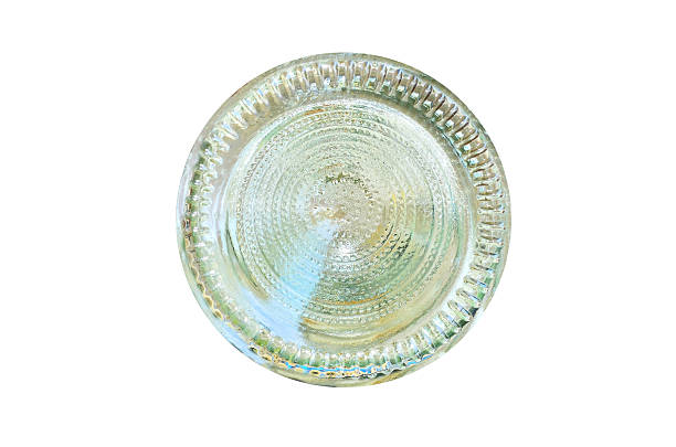 istock Bottom of a glass bottle on  white background 480064035