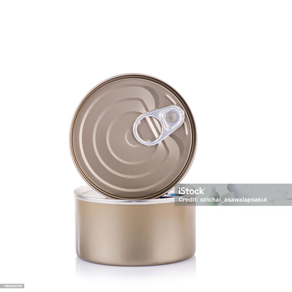 Aluminum can on a white background Aluminum can on white background 2015 Stock Photo