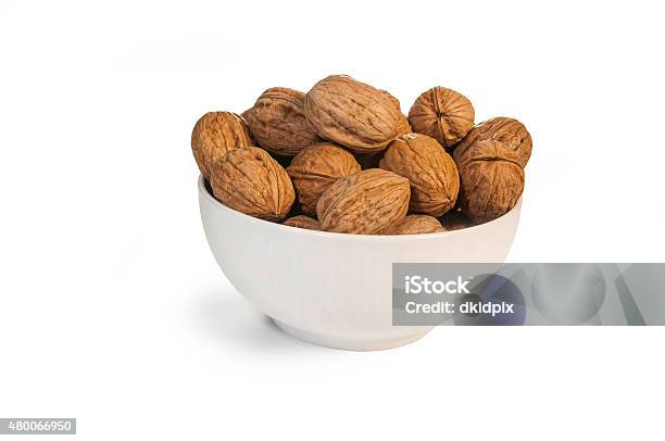 Walnut Stock Photo - Download Image Now - 2015, Bowl, Brown