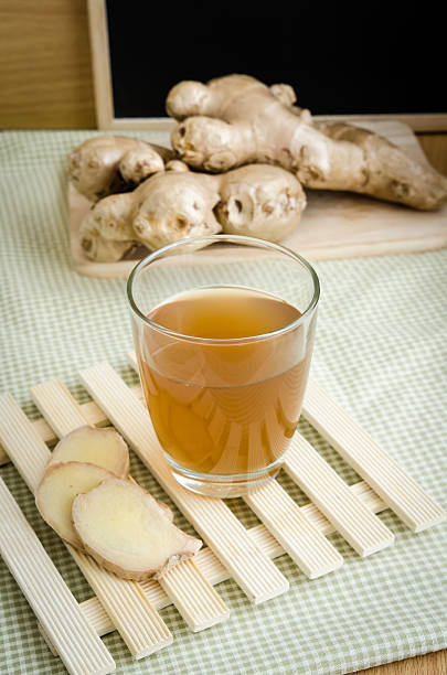 istock Close up of Ginger tea in glass 480067356