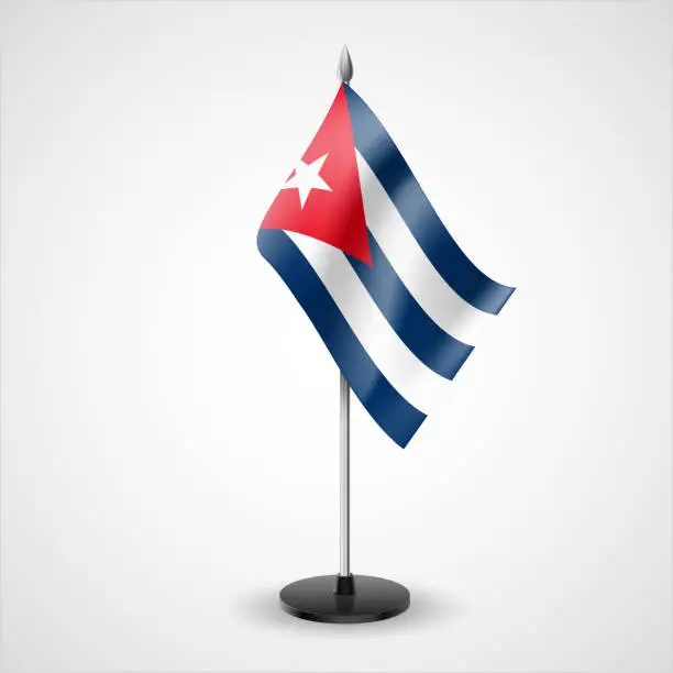 Vector illustration of Table flag of Cuba