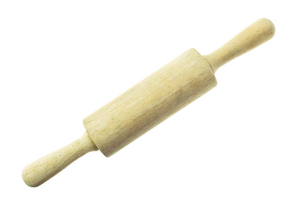 istock Close up wooden rolling pin isolated on white 480072222