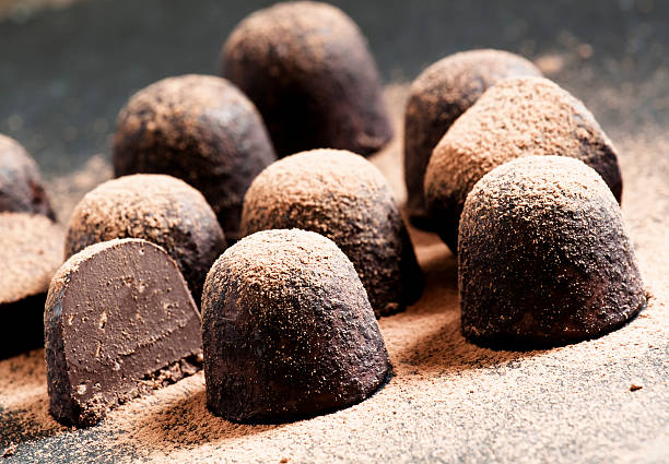 istock Homemade chocolate truffles with cocoa powder 480076092