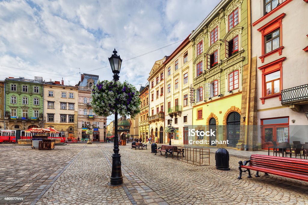 Architektur von Lemberg. Der Ukraine. - Lizenzfrei Lemberg Stock-Foto