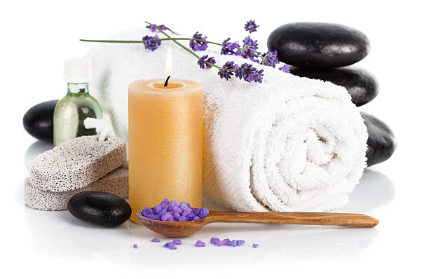 istock Spa still life with lavender salt 480081130
