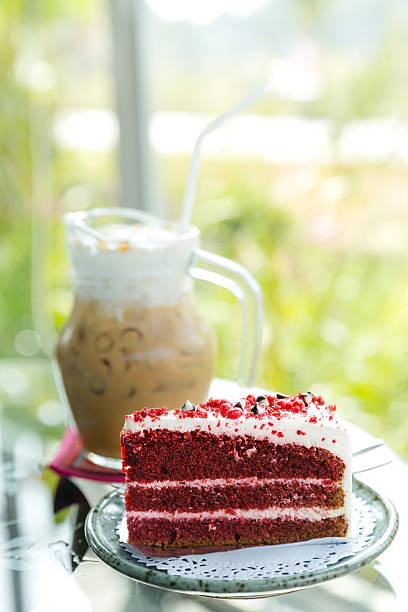 istock red velvet cake with a coffee 480082166