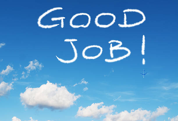 istock good job! written in the sky 480085124