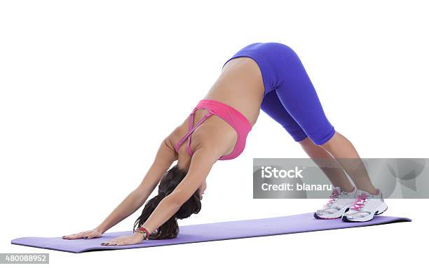 Downward Facing Dog Stock Photo - Download Image Now - 2015, Active Lifestyle, Activity