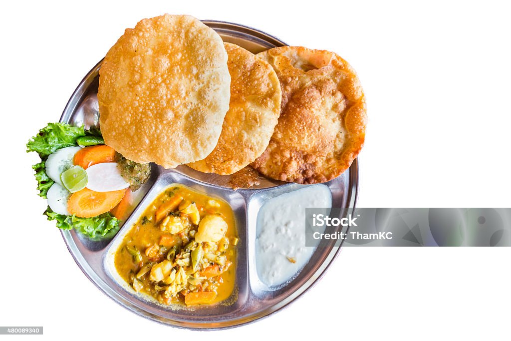 Nepali Puri Meal Set With Dal And Yogurt Stock Photo - Download Image Now -  2015, Bread, Breakfast - iStock