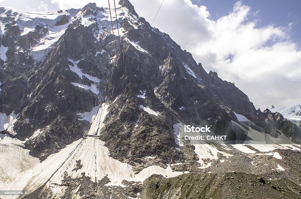 Mont Blanc Mont Blanc massif, France Aiguille de Midi Stock Photo