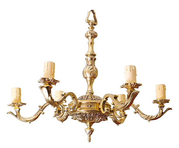 istock Vintage chandelier isolated. 480092478