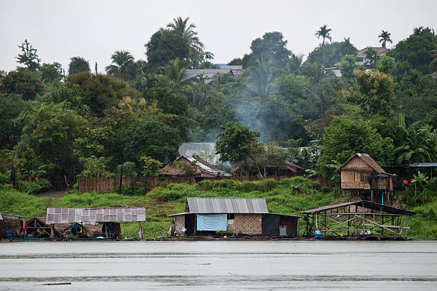 Floating Town in Sangklaburi Kanchanaburi Thailand Floating Town in Sangklaburi Kanchanaburi Thailand kanchanaburi province stock pictures, royalty-free photos & images